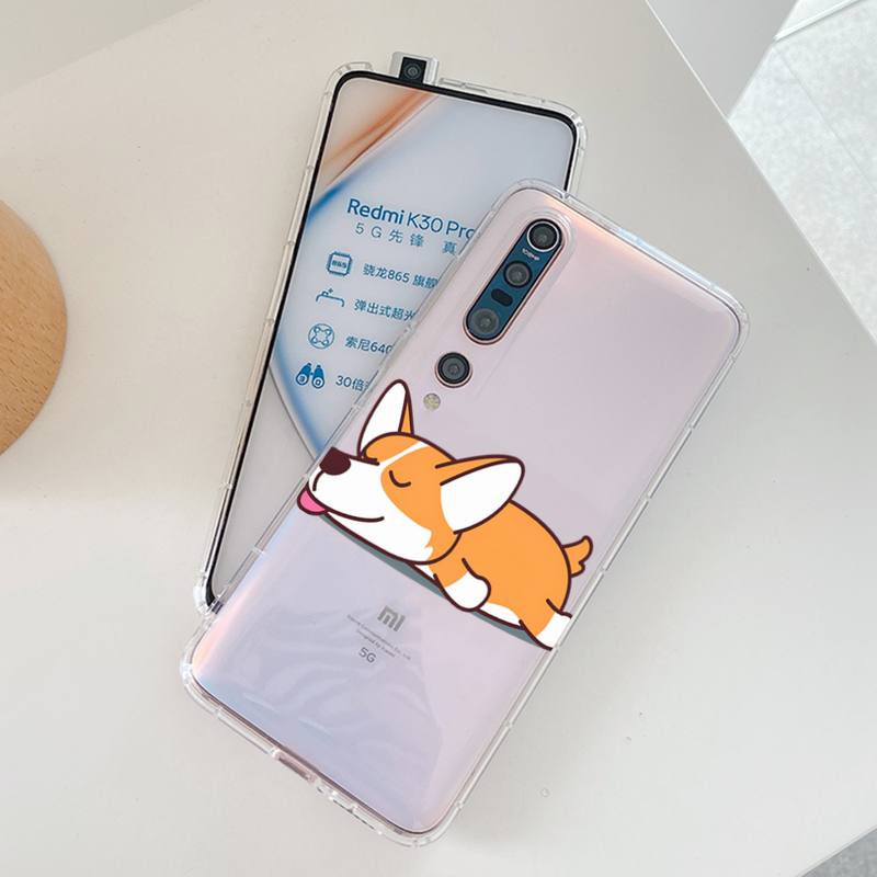 Cute Corgi Phone Case for Samsung A12 21 30 31 51 52 70 71 for Redmi8 9 10 for Honor10 70 50 Clear Case