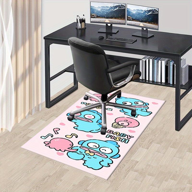 Office Carpet SANRIO Cute Creatures, Pastel Colors, Hang HodonCute Cartoon Door Mat - Non-Slip, Machine Washable Polyester Mat for Living Ro