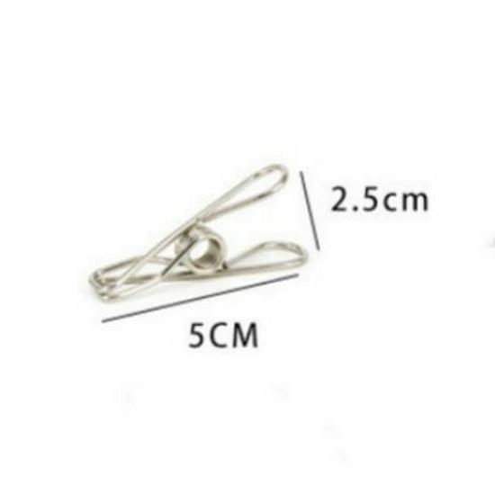 Stainless Steel Hanging Clips with Hooks for Windproof Clothes Drying and Bathroom Organization