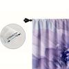 Set Of 2 Elegant Curtains Soft Lilac Grey Abstract Floral Design Exuding Tranquil Atmosphere Sheen Fine Detailing Curtain Polyester