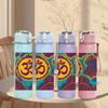 1PC Om Symbol Mandala Pattern 750ml Color Plastic Sports Water Bottle Leakproof Flip Straw Lid For Sports Office Home Use
