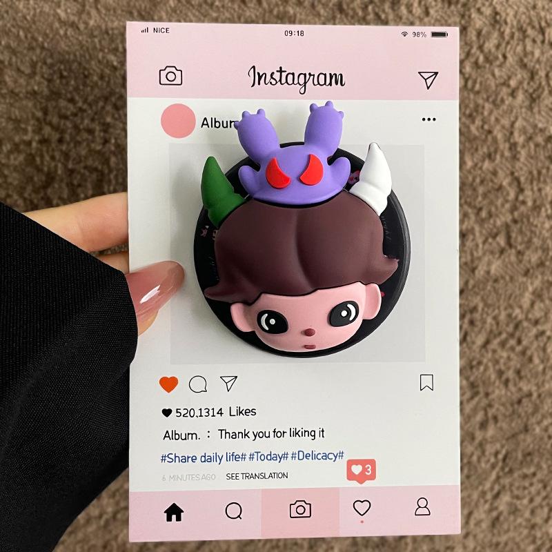 3D Cartoon Kitty MagSafe Phone Holder: Lazy Stand for Watching