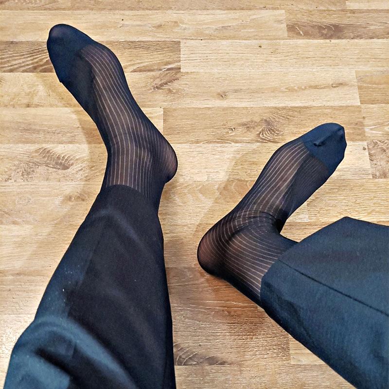 Šaty Podkolenky Pánské Průsvitné Punčochy Pánské Ultra Tenké Erotické Společenské Ponožky Pánské Sexy Průhledné Obchodní Ponožky