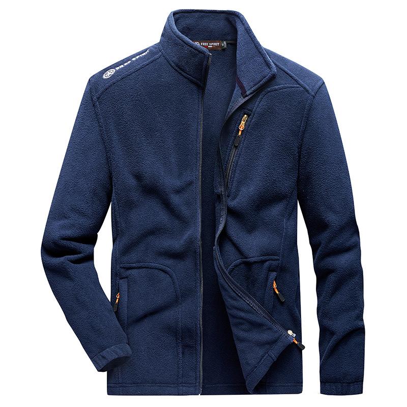 Haine din lână pentru bărbați, noi de toamnă și iarnă, fleece, caldă, ocazională, la modă, cu guler în picioare, jachetă pentru bărbați