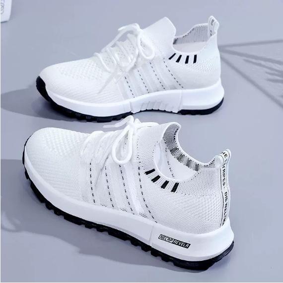 Summer new little white shoes women's summer light and breathable casual women's shoes casual versatile sports fly-woven mesh