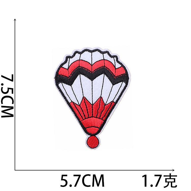 New Hot Air Balloon Embroidery Cloth Sticker Computer Embroidery Chapter Clothing Patch Sticker Cartoon Ironing Bag Decorative Embroidery Sticker