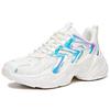 Anta All Over Victory Cushioning, Wear Resistant Low Top Chunky Sneakers Women's White Blue 122018882-1