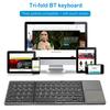 B033 Mini Folding Keyboard Wireless Bluetooth Keyboard with Touchpad  Type-C Rechargeable Portable Keyboards for IOS Android