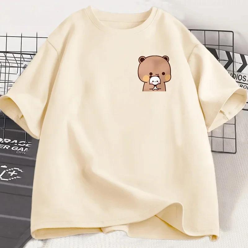 

Panda Bear Bubu Dudu and Their Babies T Shirt Fashion Funny Couple T-shirt Women Fashion Casual Short Sleeve Tees Clothing 4XL