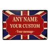 Vintage UK Flagge Metallblechschild Retro Wandkunst Bar Garage Man Cave Dekor