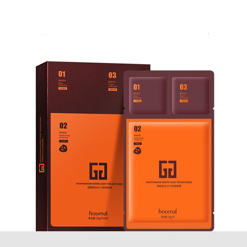 HOUMAI Niacinamide Water Light Trilogy Mask Moisturizing Refreshing Breathable Facial Mask