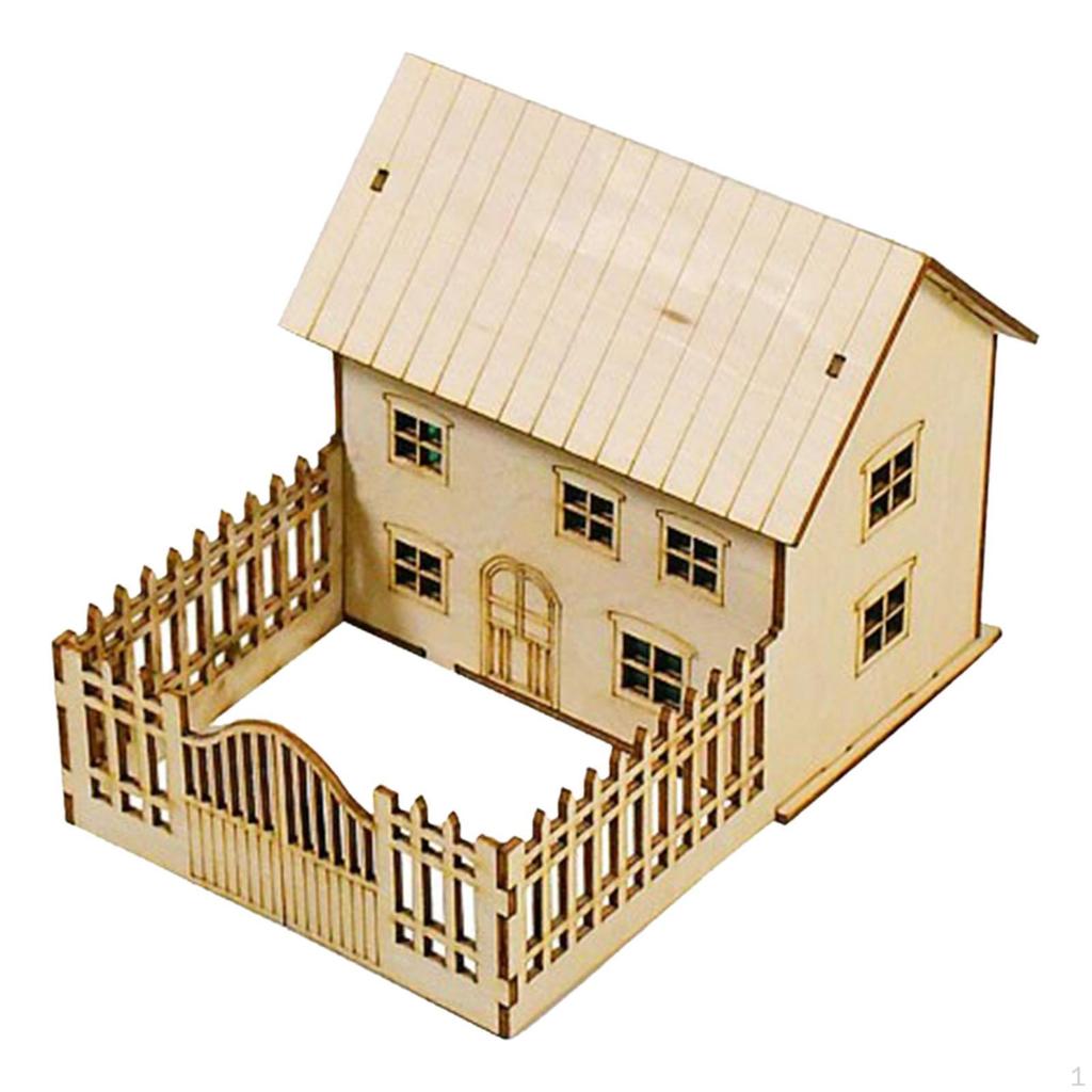 1/64 1/60 Miniature House Made of , Unpainted, Unique Ornament Accessory, DIY Building, Ready for