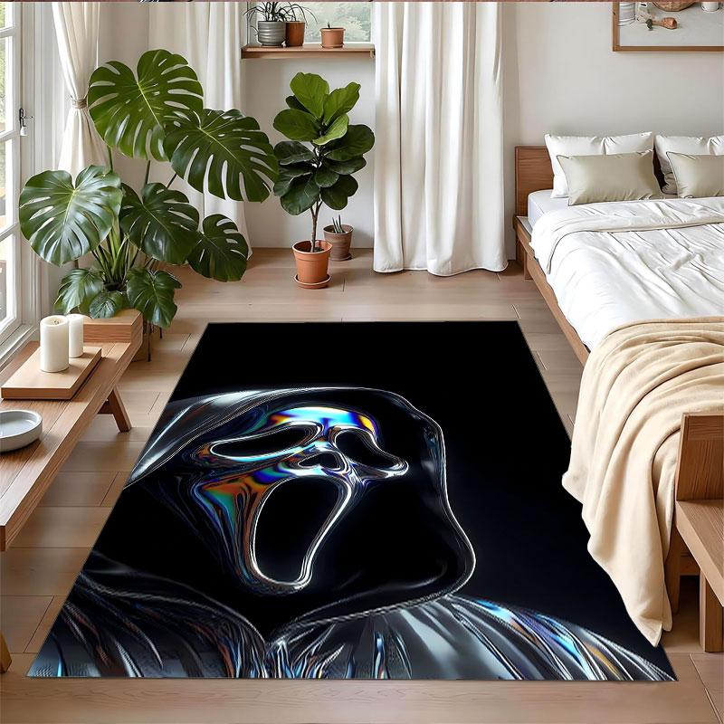 Crystal Velvet Rug Soft Non Slip Indoor Floor Mat Home DecorScream Ghostface