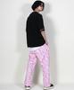 Deumakeu Flower Semi-Wide One-Pleat Pants Hot Red
