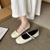 Flat-bottomed French Mary Jane single shoes women's shoes 2025 spring and autumn new summer silver small fragrant soft-soled ladyshoes women