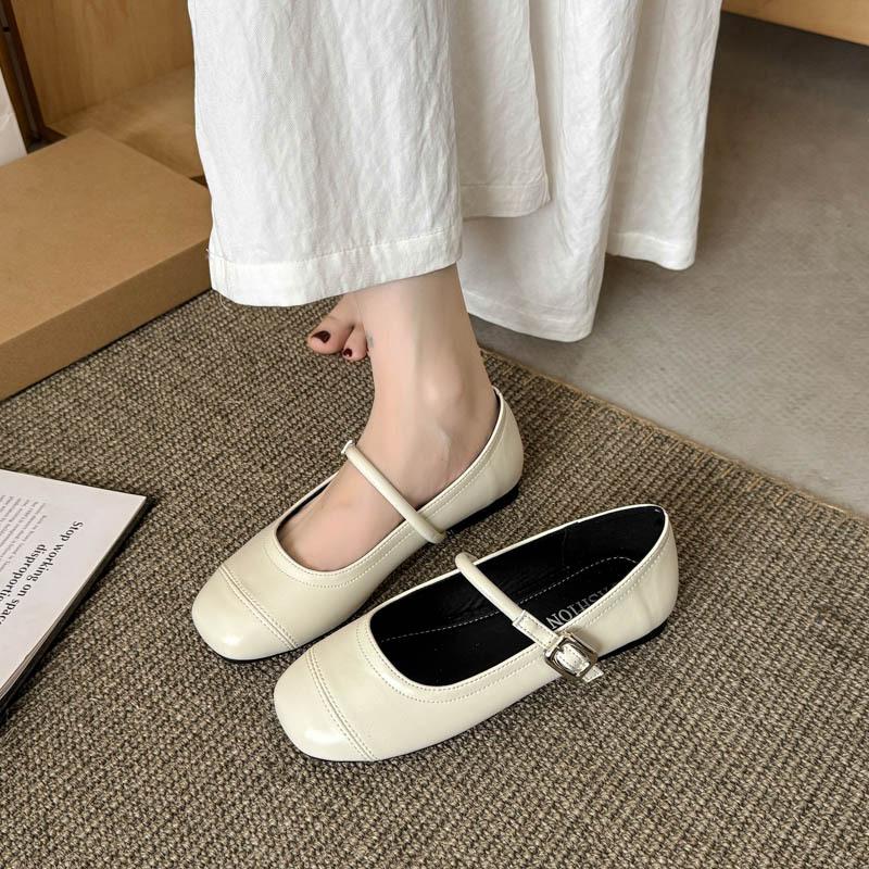 Flat-bottomed French Mary Jane single shoes women's shoes 2025 spring and autumn new summer silver small fragrant soft-soled ladyshoes women