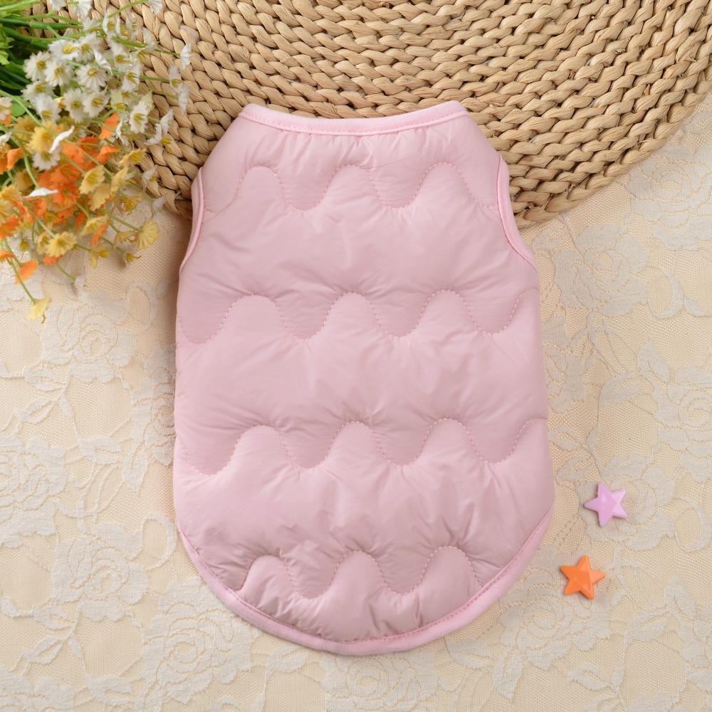 Breathable Liner Dog Down Jacket Round Neck Puppy Winter Cotton Coat Dog Clothes Daily Walking