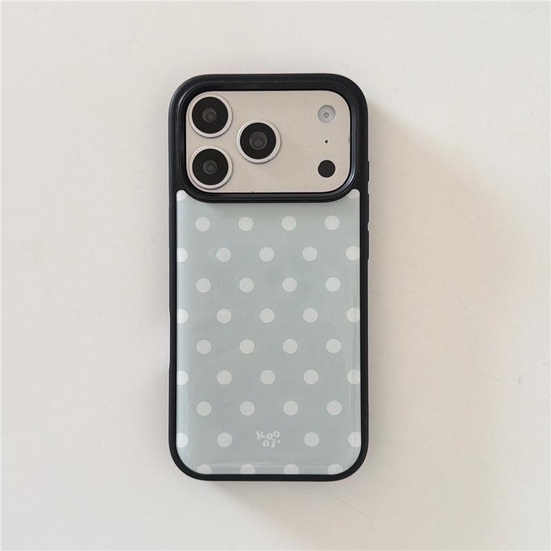 

Однотонный чехол в горошек для iPhone 16/17 Pro Max и Apple 14/15 Pro 15 Pro Max