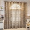 Elegant European Retro Jacquard Curtain Panel - Thick, UV-Protective Sheer for Living Room, Bedroom, Office & Balcony Decor, Sunshade Partition