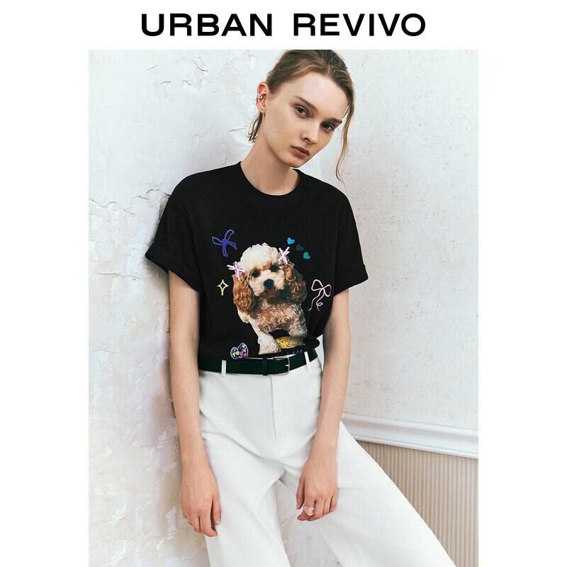 Women s Urban Pet Print Cotton T-Shirt L