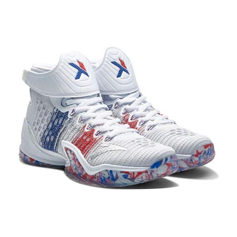Anta KT3 Money Ball Game Ready Cushioning Breathable Rebound High Top Basketball Shoes Men's White Blue Red 11811102-9