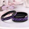8mm/4mm Amethyst Tungsten Carbide Ring, Mens Womens Engagement Wedding Rings, Perfect for Anyone Jewelry Gift