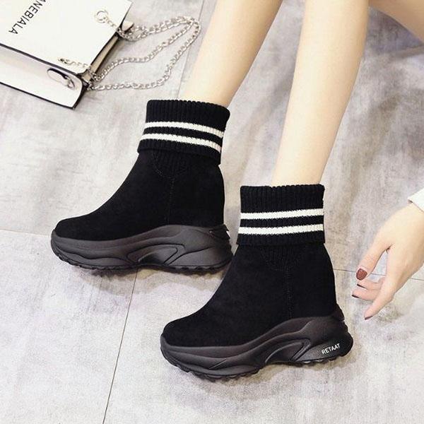 Botines de suela gruesa Interior Ante Realza Casual Botas de Nieve Plus  Velvet Inner Martin Boots Mujer Suela Suave Calzado de Invierno comprar a  buen precio — entrega gratuita, reseñas reales con