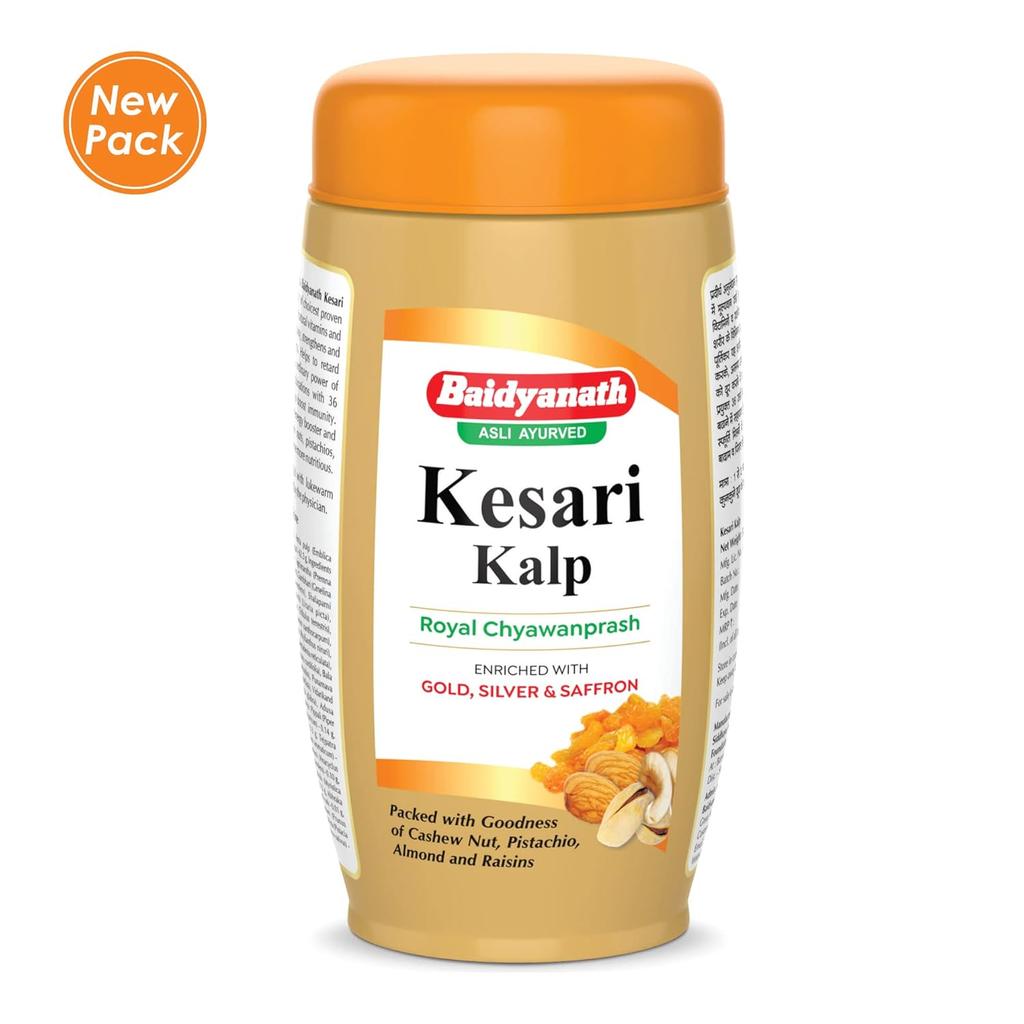 Baidyanath Kesari Kalp Chyawanprash 1 kg | Premium Ayurvedic Tonic With Saffron, Swarna Bhasma, Nuts & Herbs For Energy, Immunity & Vitality