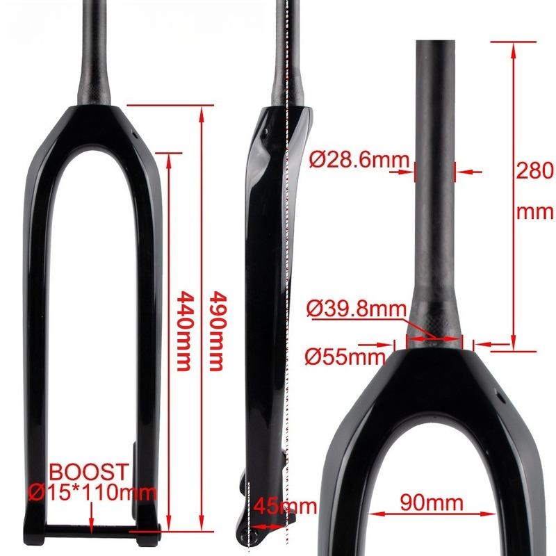 Full Carbon MTB Front Fork for 29er 27.5 Tapered Tube Thru Axle Lightweight Mountain Bike Bicycle Parts