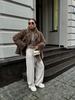 Women's Winter Faux Mink Fur Coat - Eco-friendly and Thick