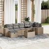VidaXL Garden Lounge Set with Cushions 8 Pcs Beige Braided Resin 3275309