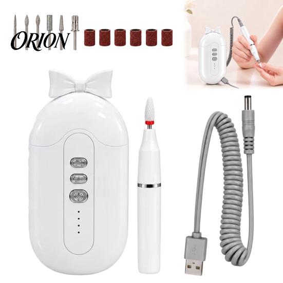 Cordless Nail Polishing Pen Electric Drill Machine with Bit Storage Case, 17000RPM Portable File Tool Kit for Trimming, Professional Manicure Pedicure