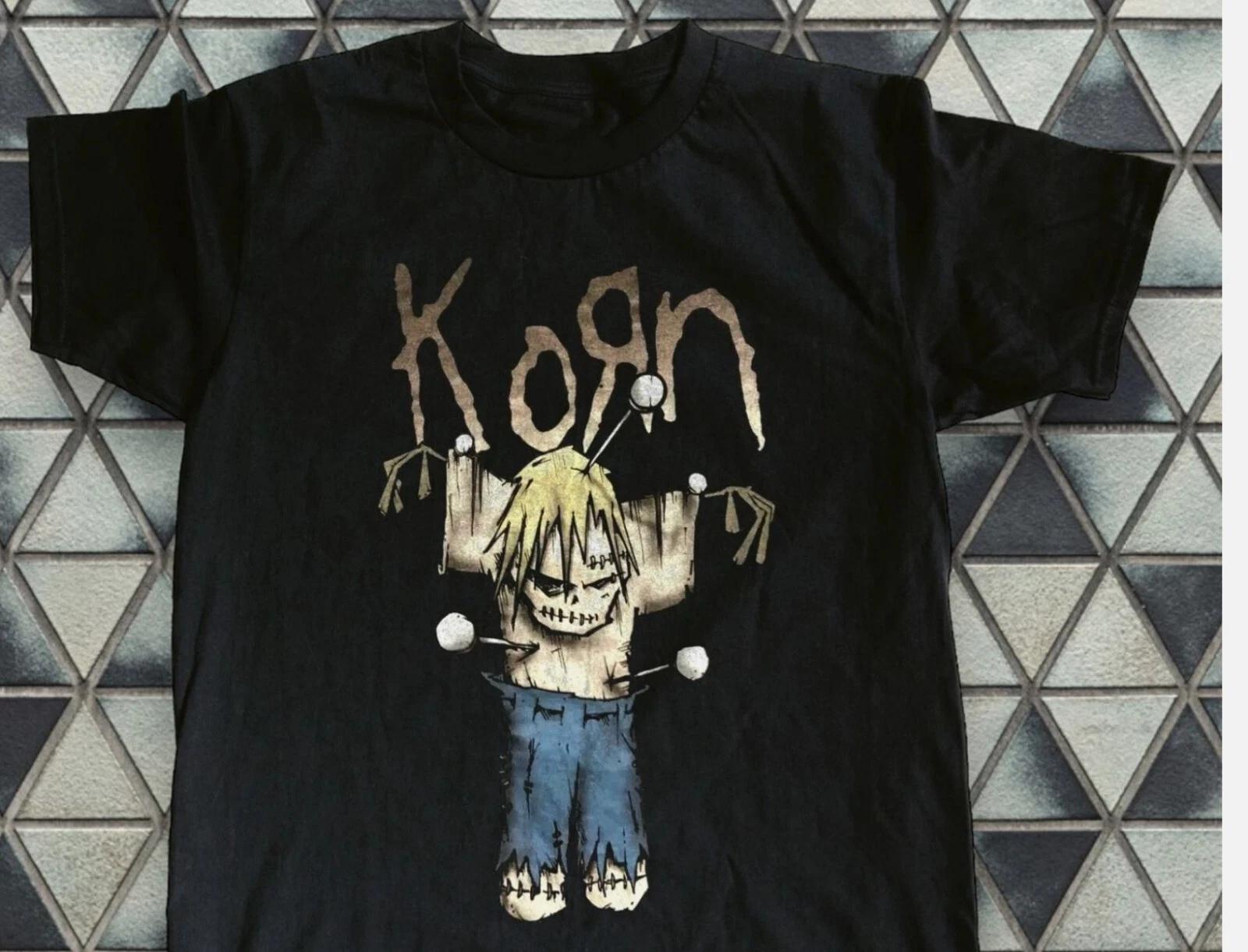 

American Retro KORN Voodoo Doll Black Unisex T-shirt Summer New Streetwear Men s and Women s T-shirt 4XL