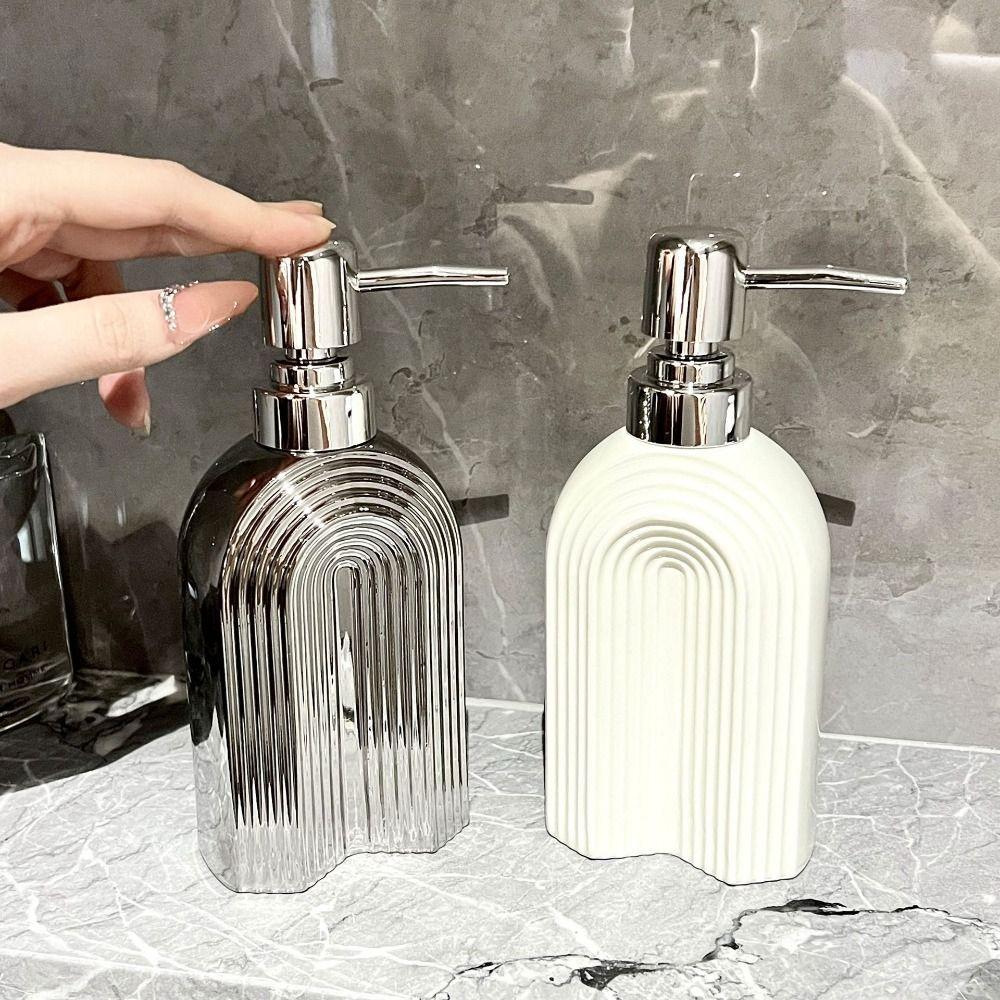 350ml Arched Shaped Soap Dispenser Press Type Shower Gel Bottles  Household