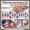 24-delat Retro och Vackert Självständighetsdag Nagelsæt