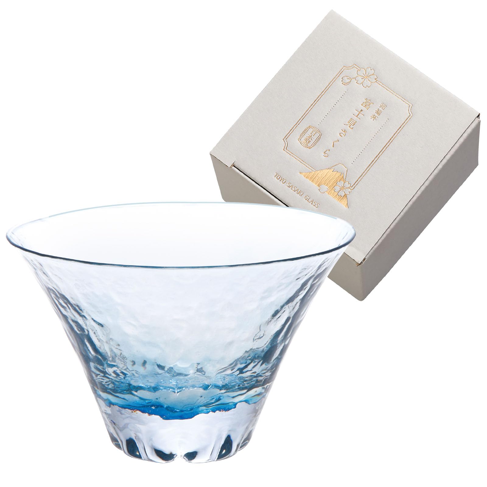 

Toyo Sasaki Glass Good Luck Fujimi Sakura Design 10371 in Perfect for Alcohol Cup, (Blue) [Made Japan, 90ml, Lovers] синій