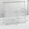 Transparent Jewelry Storage Box Organizer Table Drawer-Type Stackable Organizing Box 9 Grid Acrylic Display Jewelry Storage Rack