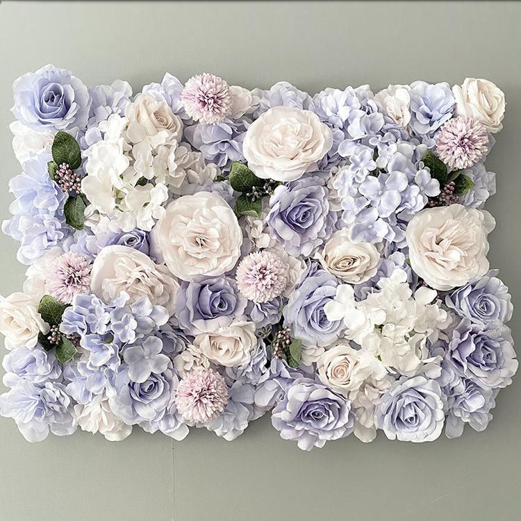 Simulated Rose Plant Silk Rose Flowers Wall Panel 3D Artificial Flower Background Wall Home Decor Wedding Party Bridal Shower