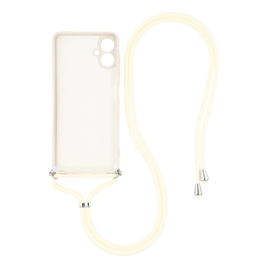 Für Samsung Galaxy A07 4G Hülle Flexible TPU Faserfutter Stoßfest Umhänge-Handyhülle