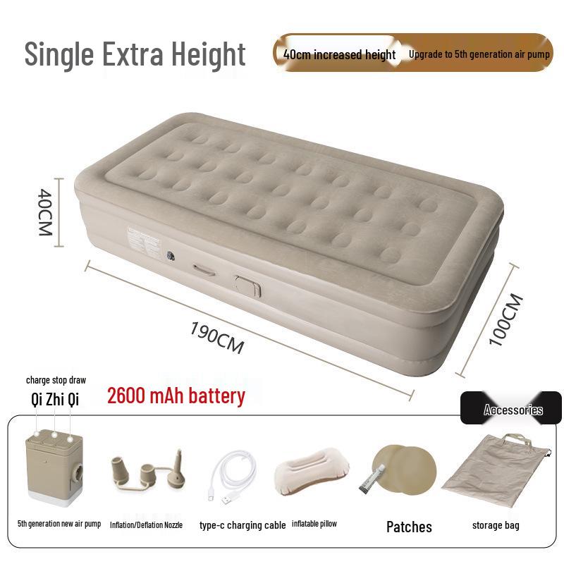 W pełni automatyczny, nadmuchiwany materac do namiotu kempingowego – bardzo gruba mata do spania na zewnątrz