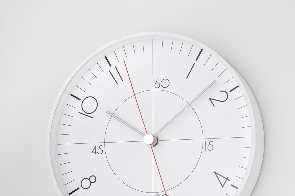 Lemnos Earth Wall Clock Less Analog Wall Clock, Aluminum, TIL25-07