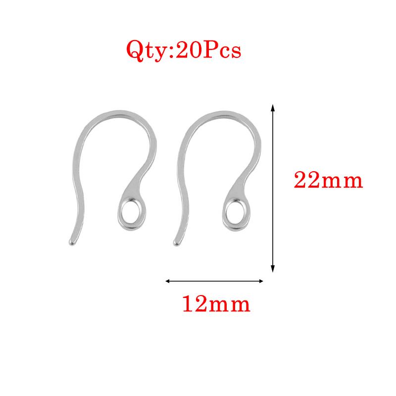 Stainless Steel Earrings Hook For Jewelry Making Hypoallergenic Women Dangle Cross Earring Clasps Fittings Diy Finding