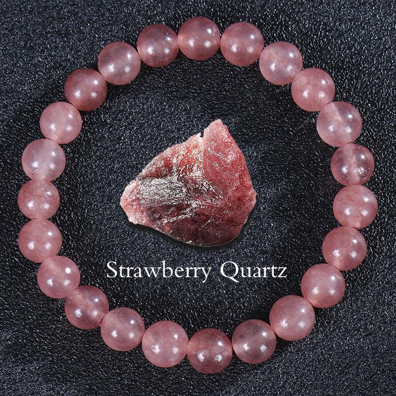Apatite Sunstone Elastic Bracelet - Natural Agate Crystal Beads
