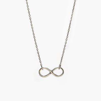 J.Lauren 0N0772 Infinity Pendant Ultra-fine Chain Silver Necklace