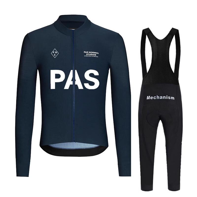 Mens Cycling Thermal Long Sleeve Jersey Bib Pants Set Breathable Warm Fleece Winter Bike Outfit