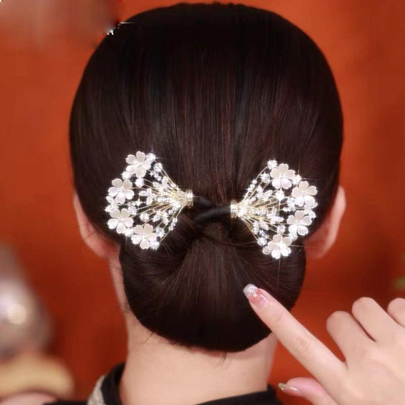Ins Style Elegant Lazy Hair Curler Fshion Flower Fashion Flower Roller Hair Curler Lazy Hairpin Butterfly Hair Clips For Girls