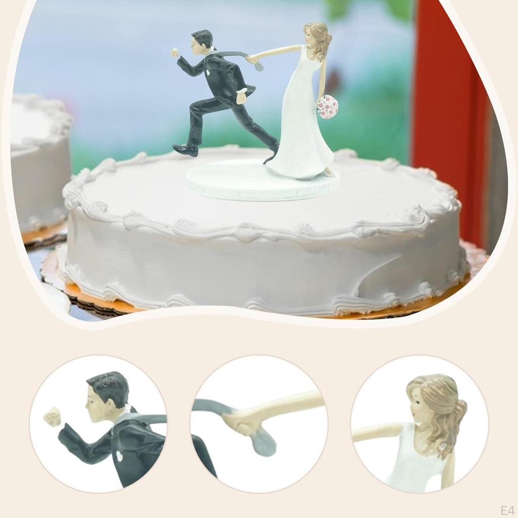 Bride Groom Figurine Wedding Cake Topper Accessory Craft Couple Statue Ornament