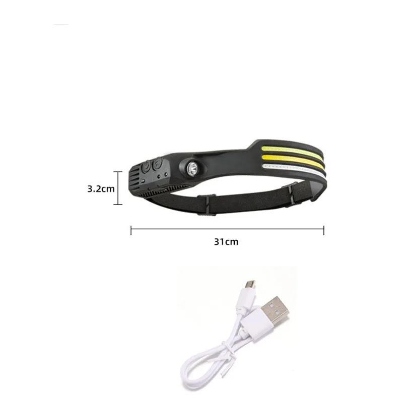 Far LED COB Reîncărcabil USB Super Luminos Lanternă de Camping XPE Senzor de Mișcare Lumină Dimabilă Pentru Mers în Aer Liber Drumeții