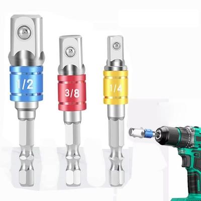 3PCS Colored Drill Socket Adapter Hexagonal Screw Rod Multifunctional Impact Drill Extension Drill Electric Screwdriver