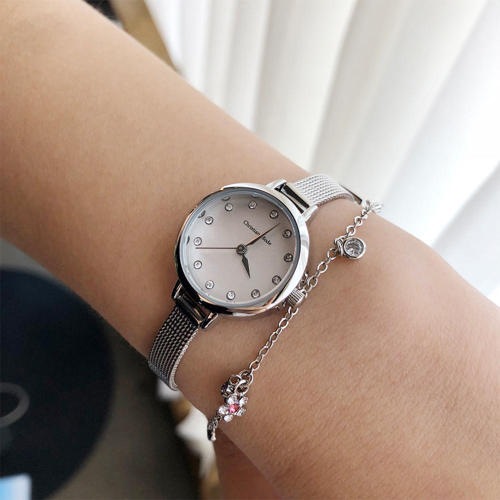 Keuliseuchyanmodeu Women'S Mesh Bracelet Watch Cm410Wt